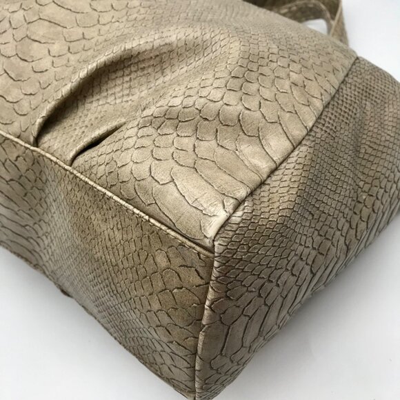 Marc Jacobs Taupe Snake Print Convertible Satchel - Picture 7 of 11